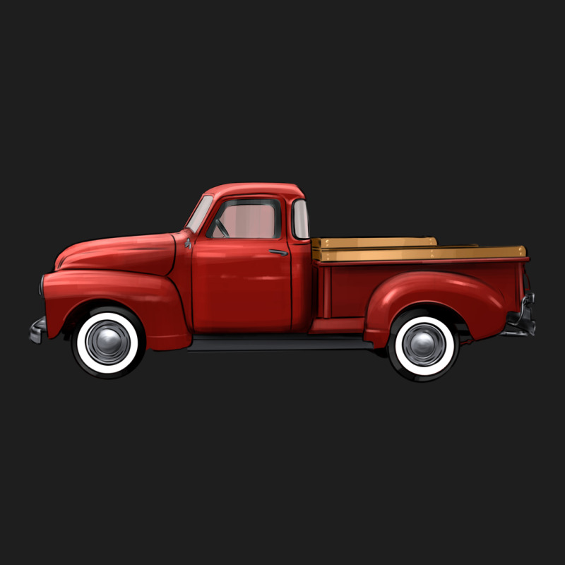Western Red Truck Right Side View Classic Tee by FaDigitalArtStudio | Teevron