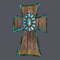 Wood Turquoise Gemstone Cross Vintage Hoodie | Teevron
