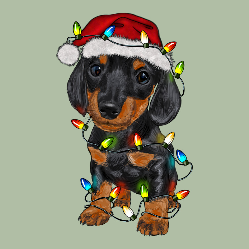 Dachshund Puppy Christmas Lights Urban Heavy Tee by RanaPortraitStore | Teevron