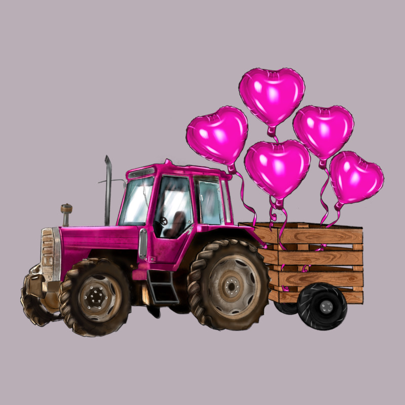Valentine's Day Pink Tractor With Pin Heart Balloons Vintage Tee by RanaPortraitStore | Teevron