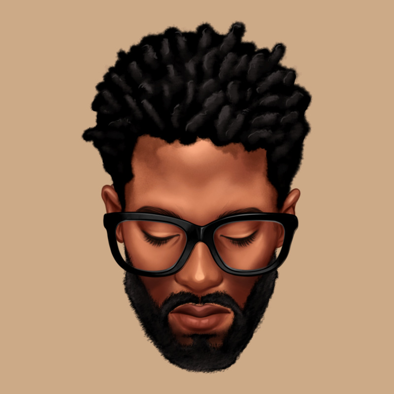 Bearded Black Man Portrait Vintage Hoodie by texasbilliewilder | Teevron