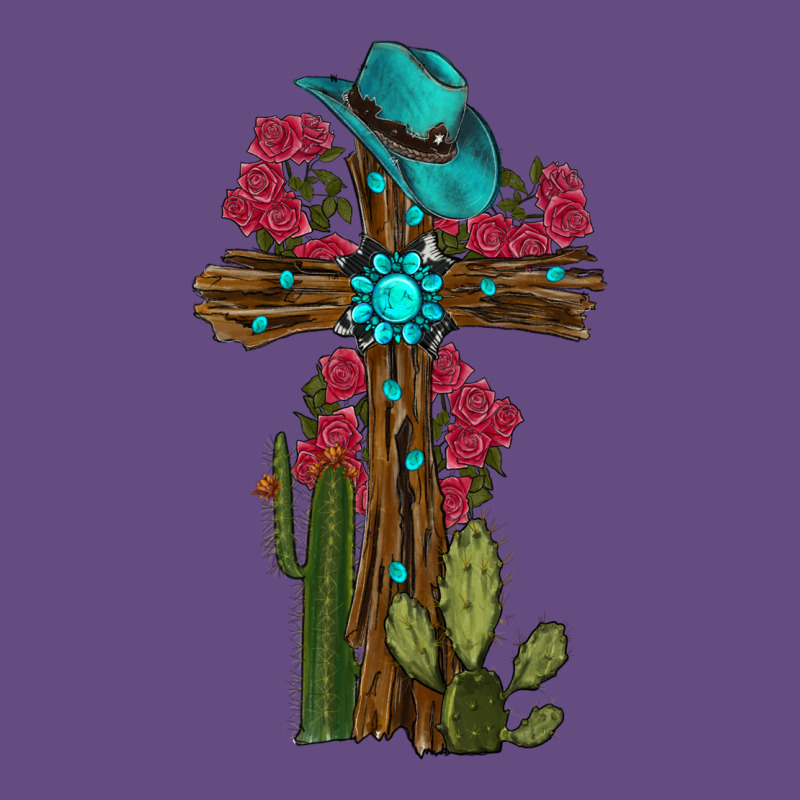 Gemstone Cross With Cactus Vintage Hoodie by RanaPortraitStore | Teevron