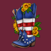 American Cowboy Boot With Sunflower Long Sleeve Tee | Teevron