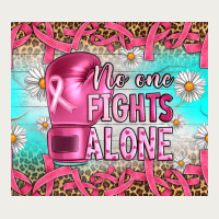 Breast Cancer  No One Fıghts Alone Tumbler Zipper Hoodie | Teevron