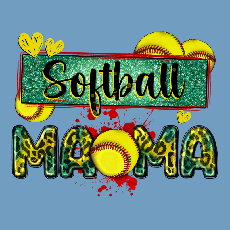 Softball Mama With Leopard Urban Heavy Tee by Zillion Design Studio | Teevron