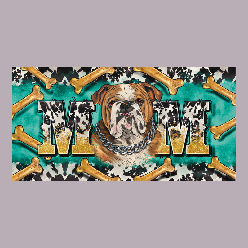 English Bulldog Mom  License Plate Template Vintage Tee by BarkalooDesign | Teevron