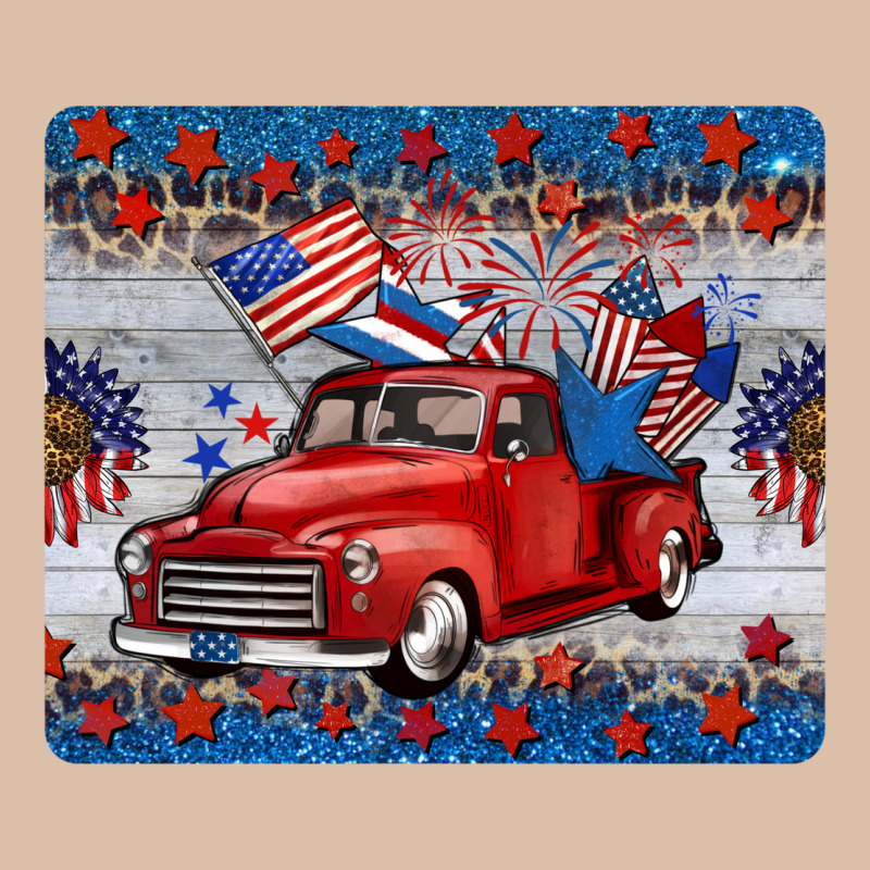 American Truck 4th Of July Mousepad Urban Heavy Tee by BarkalooDesign | Teevron