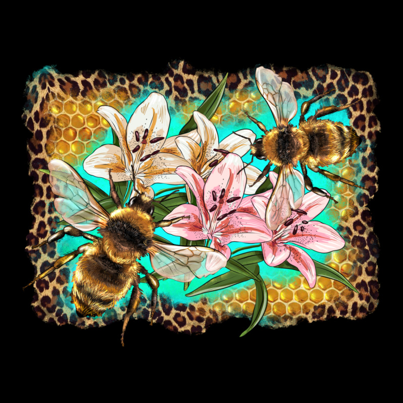 Bees And Lilies With Leopard Urban Hoodie by Artiststas | Teevron