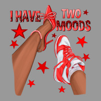 Bright Red I Have Two Moods Afro Girl Sneakers Vintage Hoodie | Teevron