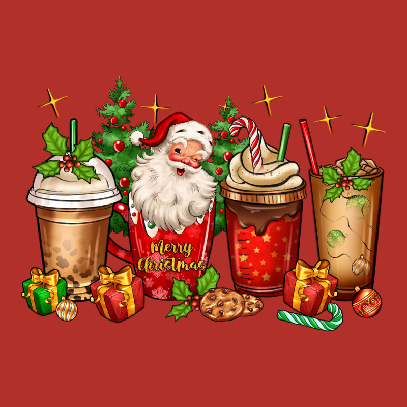 Christmas Santa Coffee Cups Premium Hoodie by MaliasSmallBusiness | Teevron
