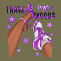 Purple I Have Two Moods Afro Girl Sneakers Vintage Hoodie | Teevron