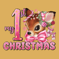 My First Christmas Pink Reindeer Premium Hoodie | Teevron