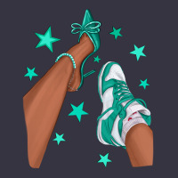 Teal Afro Girl Sneakers And Heels Vintage Hoodie | Teevron