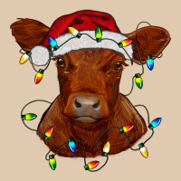 Christmas Baby Red Angus Calf With Lights Heavyweight Sweatshirt | Teevron