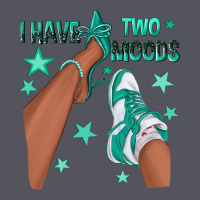 Teal I Have Two Moods Afro Girl Sneakers Vintage Hoodie | Teevron