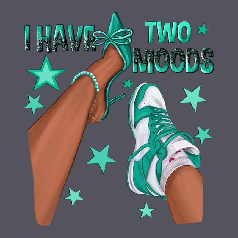 Teal I Have Two Moods Afro Girl Sneakers Vintage Hoodie by texasbilliewilder | Teevron