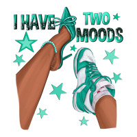 Teal I Have Two Moods Afro Girl Sneakers | Teevron