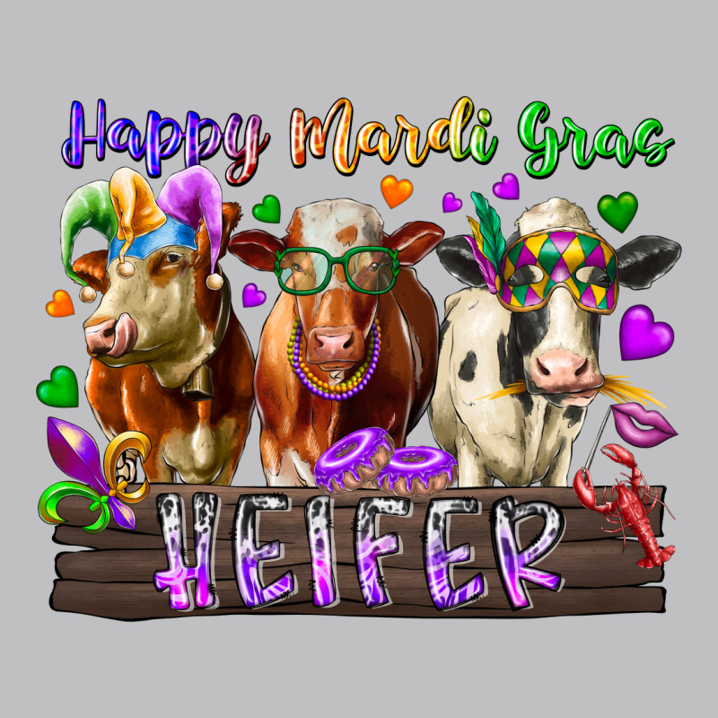 Happy Mardi Gras Heifer Long Sleeve Tee by RacoonDesign | Teevron