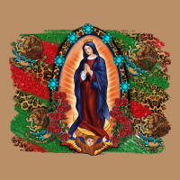 Mexican Flag Lady Of Guadalupe Distressed Backgrou Vintage Hoodie | Teevron