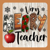 Very Merry Teacher Christmas Coaster Heavyweight Hoodie | Teevron