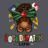Educational Coordinator Life Afro Messy Bun Vintage Hoodie | Teevron