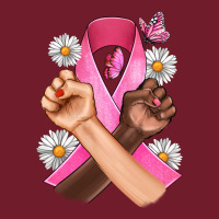 Breast Cancer Fist Daisy Butterfly Zipper Hoodie | Teevron