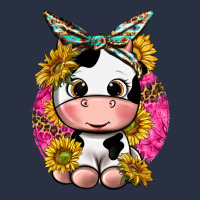Cut Cow With Sunflower And Leopard  Pink Heavyweight Sweatshirt | Teevron