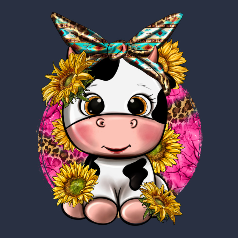 Cut Cow With Sunflower And Leopard  Pink Heavyweight Sweatshirt by texasbilliewilder | Teevron