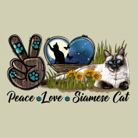Peace Love Siamese Cat Heavy Core Tee | Teevron
