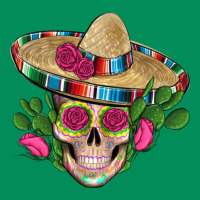 Mexican Skull Sombrero Roses Cactus Serape Urban Hoodie | Teevron