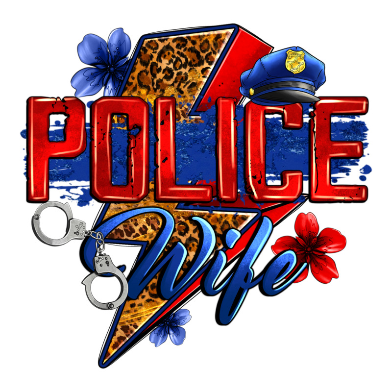 Police Wife With Lightning Bolt Urban Heavy Tee by Zillion Design Studio | Teevron