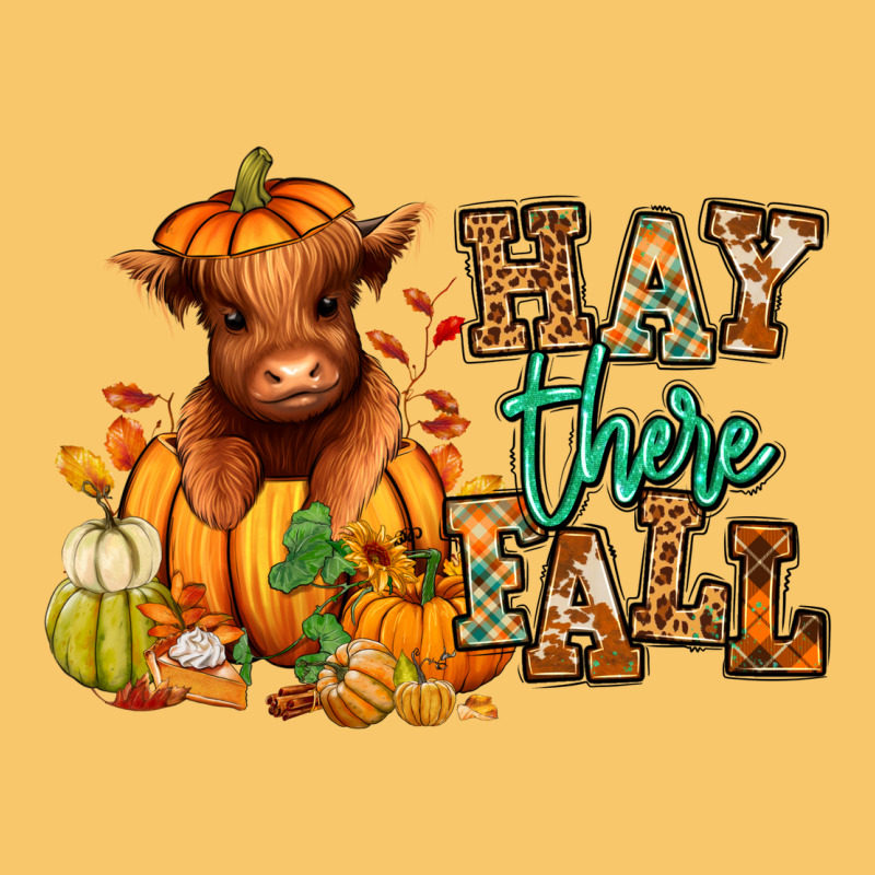 Hay There Fall Pumpkin Heifer Vintage Hoodie by RanaPortraitStore | Teevron