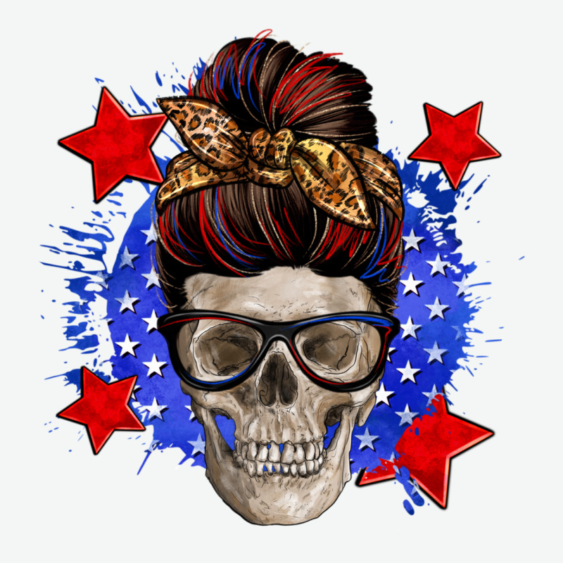 American Mom Skull Urban Heavy Tee by Zillion Design Studio | Teevron