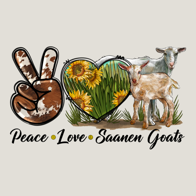 Peace Love Saanen Goats Heavy Core Tee by LillyAllenDesigns | Teevron