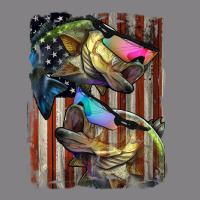 American Flag With Bass Fish Heavyweight Hoodie | Teevron