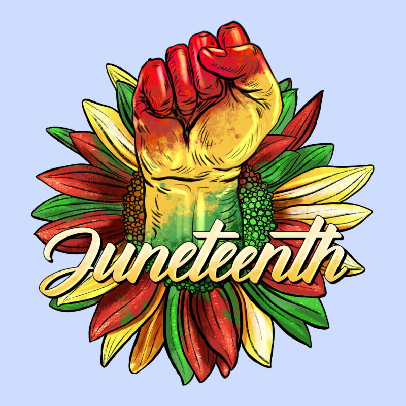 Juneteenth Fist Sunflower Urban Heavy Tee by BarkalooDesign | Teevron