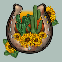 Western Horseshoe Sunflower Cactus Heavyweight Hoodie | Teevron
