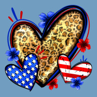 American Flag Heart Leopard Urban Heavy Tee | Teevron