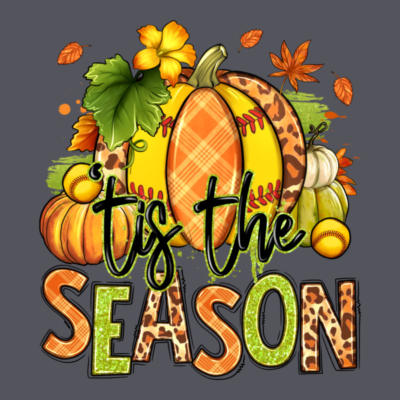 Tis' The Season Fall Softball Vintage Hoodie by RanaPortraitStore | Teevron