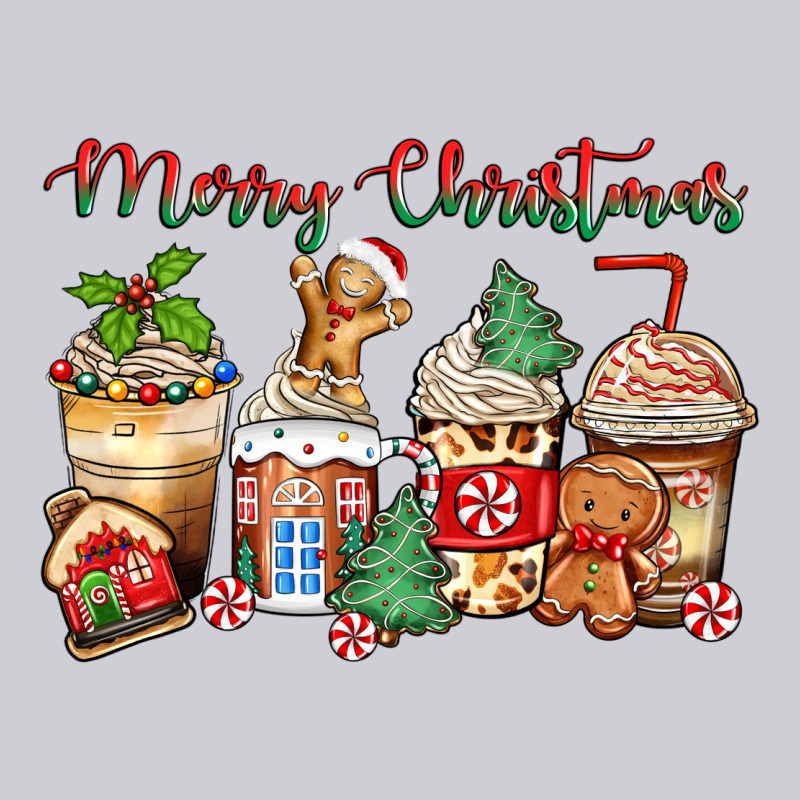 Merry Christmas Gingerbread Coffee Cups Heavyweight Sweatshirt by Zillion Design Studio | Teevron