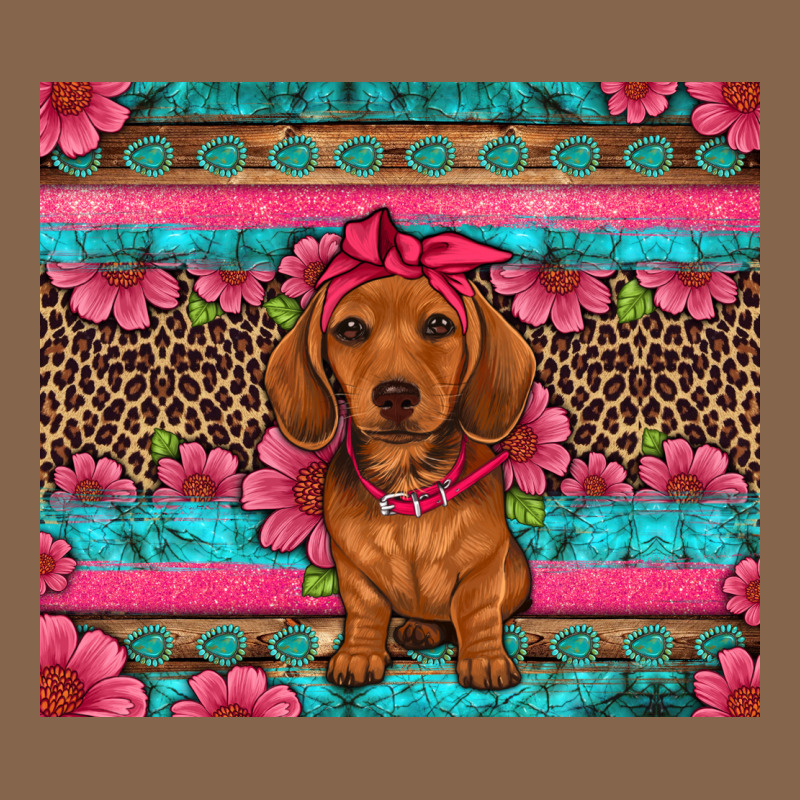 Dachshund Puppy Floral Premium Tee by Artiststas | Teevron