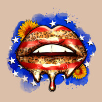 Leopard American Flag Lips Urban Heavy Tee | Teevron