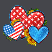 Usa Flag Hearts With Sunflower Long Sleeve Tee | Teevron