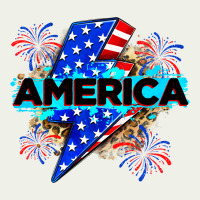 America With Lightning Bolt Urban Heavy Tee | Teevron
