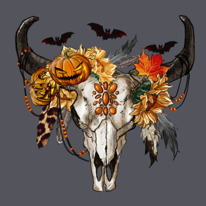 Halloween Bull Skull Vintage Hoodie by RanaPortraitStore | Teevron