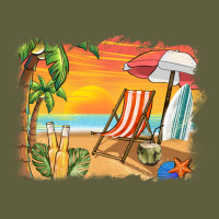 Sunset Beach Background Vintage Tee | Teevron