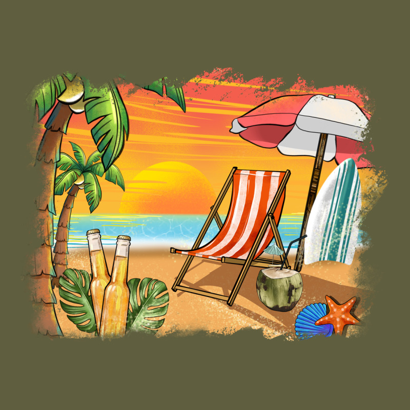 Sunset Beach Background Vintage Tee by BarkalooDesign | Teevron