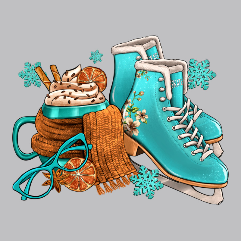 Winter Ice Skating Boots And Coffee Classic Tee by FaDigitalArtStudio | Teevron