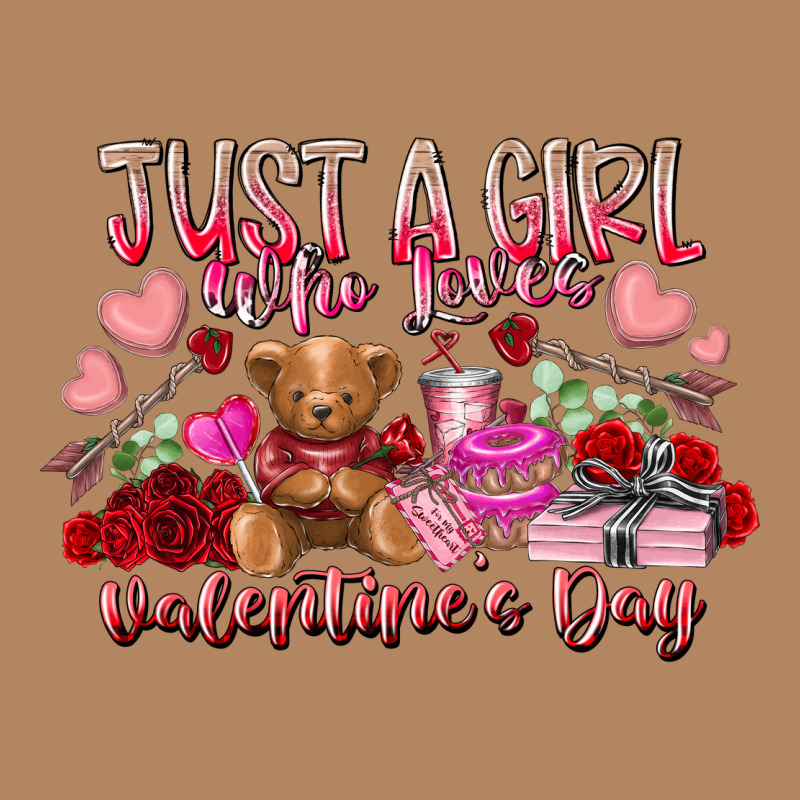 Just  Girl Who Loves Valentines Day Long Sleeve Tee by RacoonDesign | Teevron