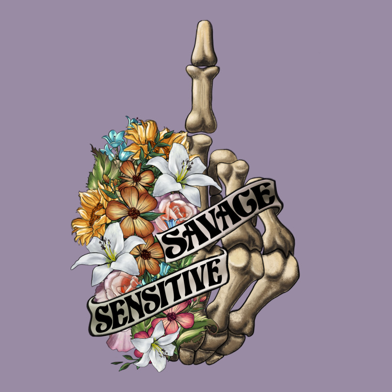 Sensitive Savage Skeleton Middle Finger Classic Tee by FaDigitalArtStudio | Teevron